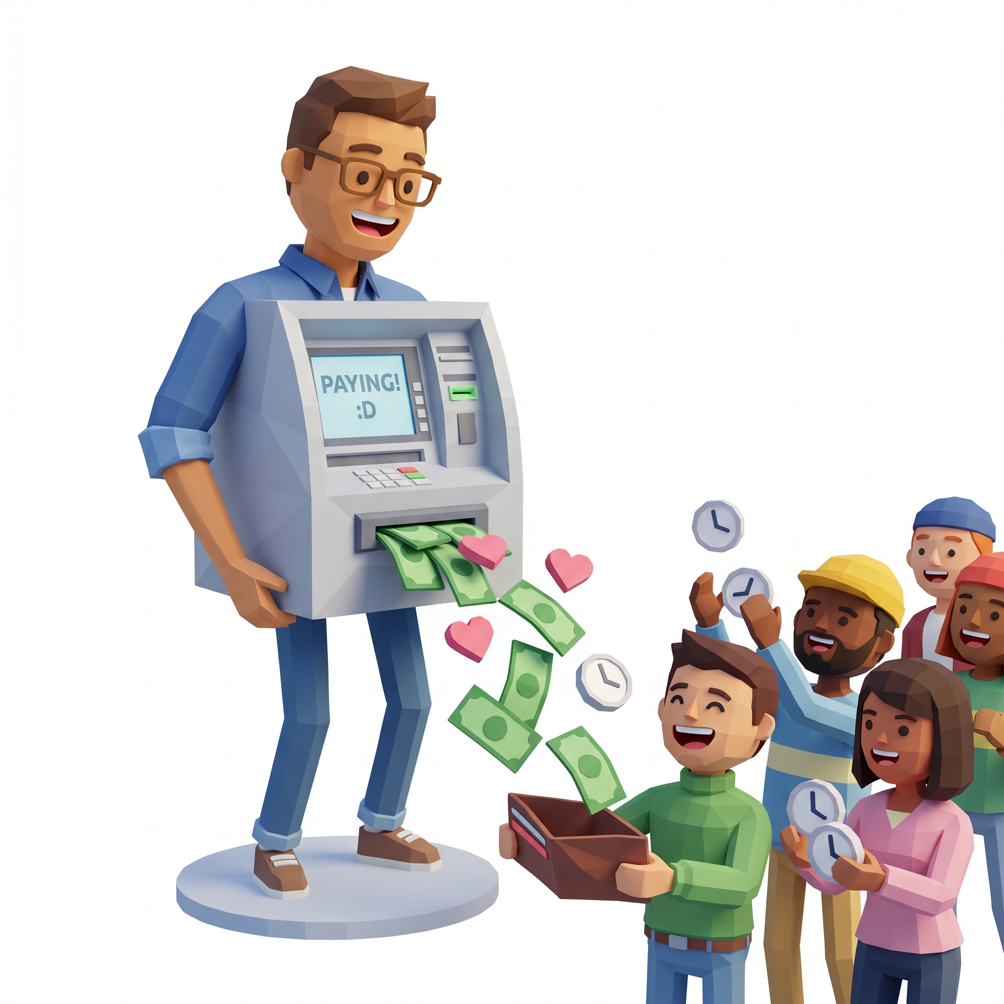 The Money-Giver (ATM-er) SBTI type